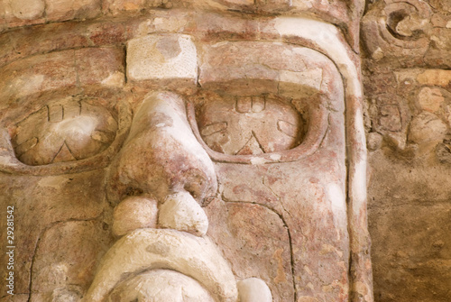 Close-up of a mask at the Temple of Masks