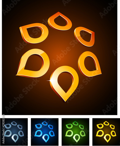 3d star emblems.