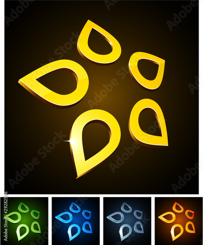 Star vibrant emblems.