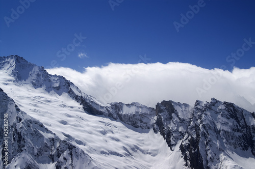 Glacier. Caucasus Mountains photo