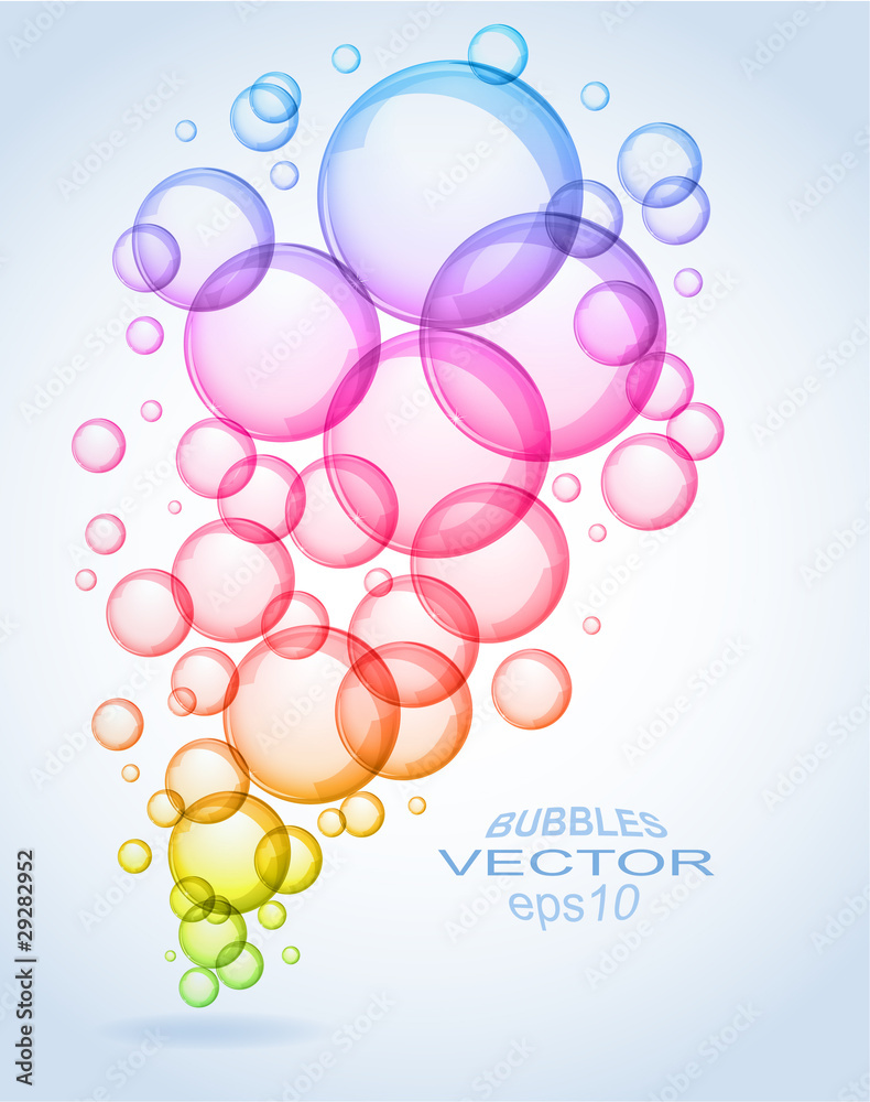 Soap bubbles abstract background - eps10