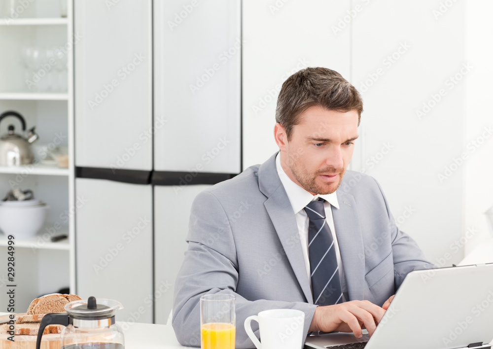 Businessman working on his laptop Businessman working on his laptop