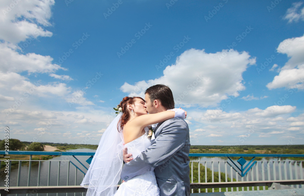 young wedding couple