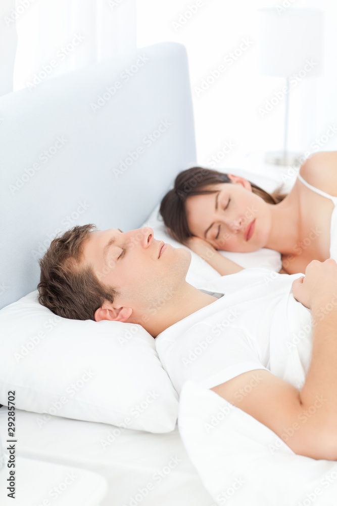 Peaceful lovers sleeping together