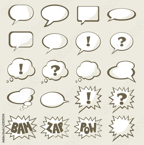 Set of vector speech bubble with space for your text