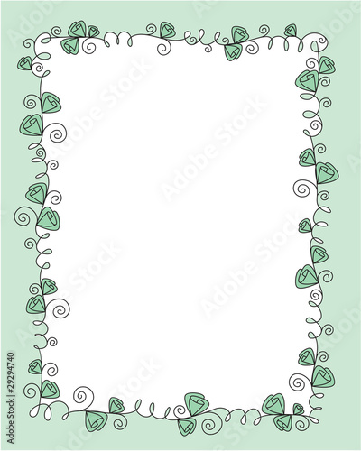 frame with roses
