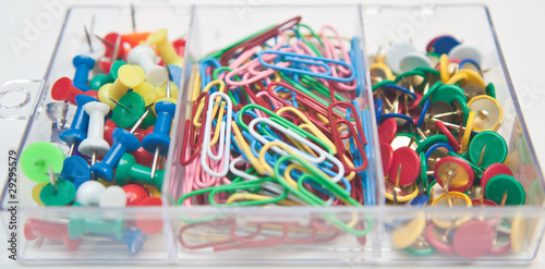 Mix of pins and paper clips