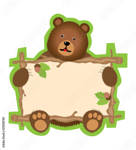 Teddy bear with greeting card