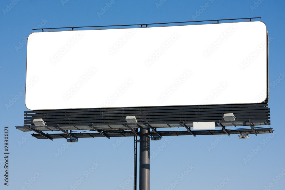 Obraz premium Blank billboard against blue sky