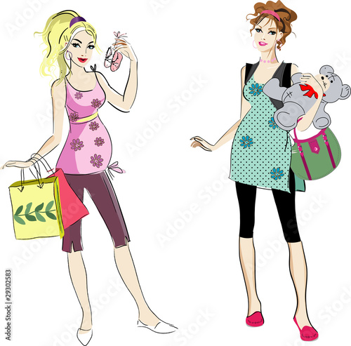 Two pregnant womans