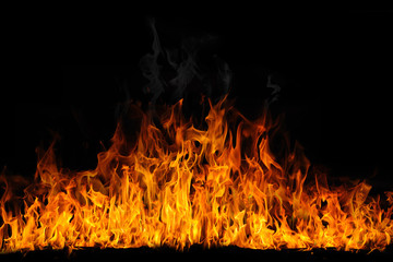Isolated flames on black