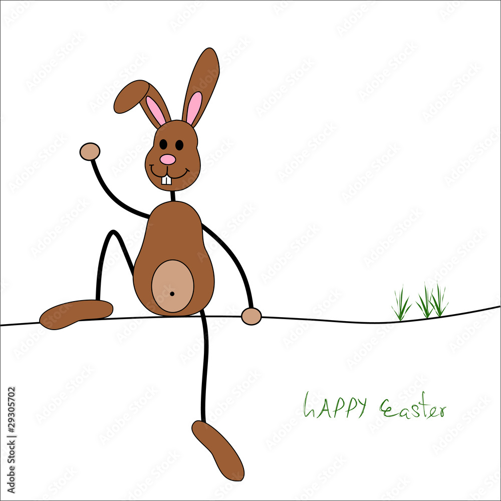 Obraz premium Sitting easter bunny