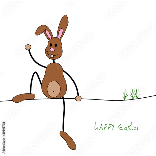 Sitting easter bunny