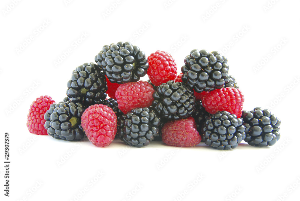 raspberry and blackberry