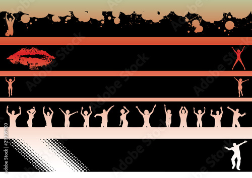 Landscape Graphic Strips Dancers photo