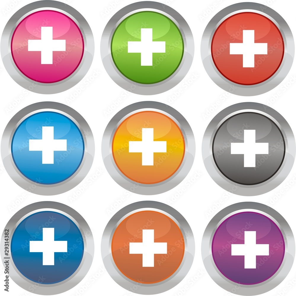 Obraz premium bouton plus