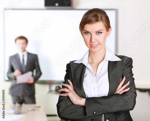 young business woman in office