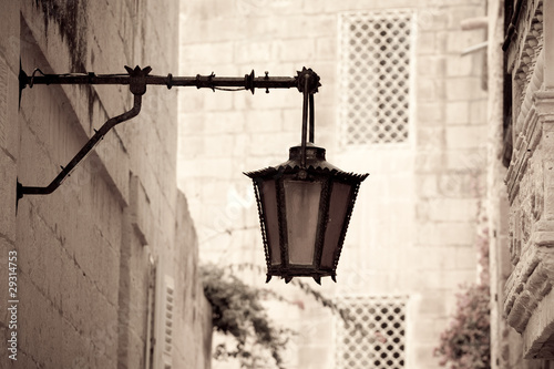 Retro photo of Vintage classic lantern