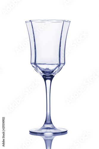 Empty wineglass.