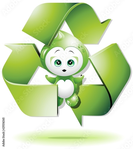 Riciclaggio Cartoon-Recycle Cartoon-Vector