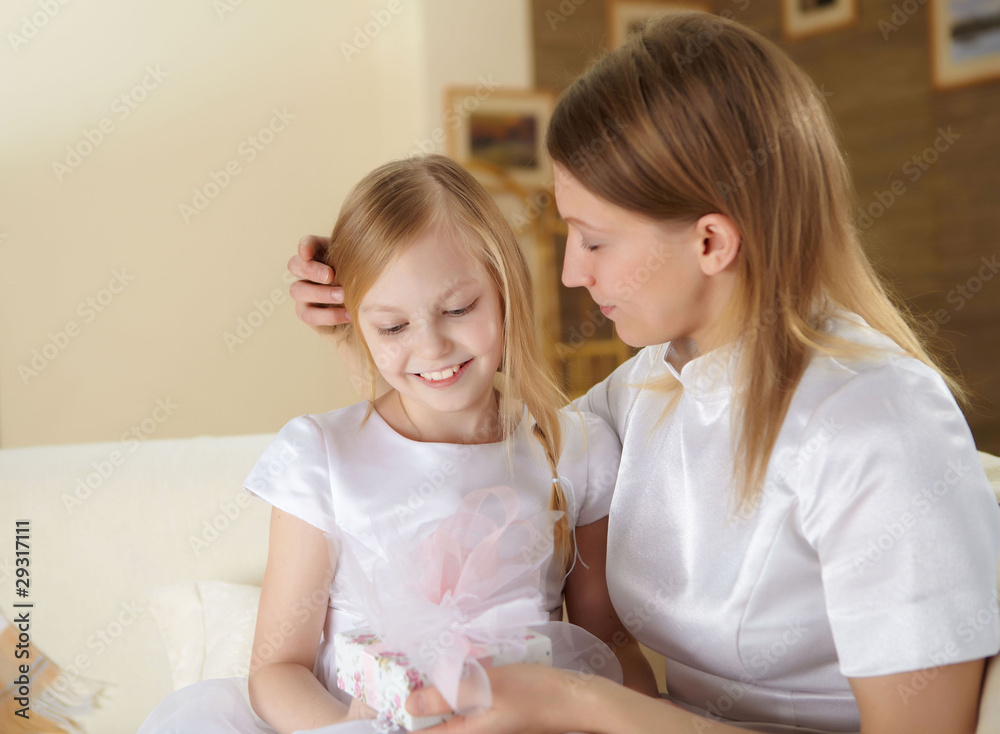 mother with teenager daughter at home mother with teenager daughter at home