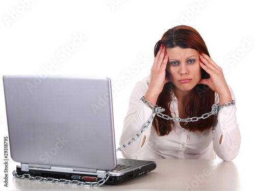 Canvastavla Ragazza in ufficio