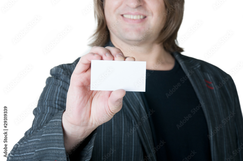 man and business card man and business card