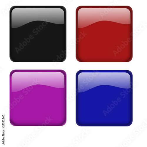 Button Black Red Violet Bleu
