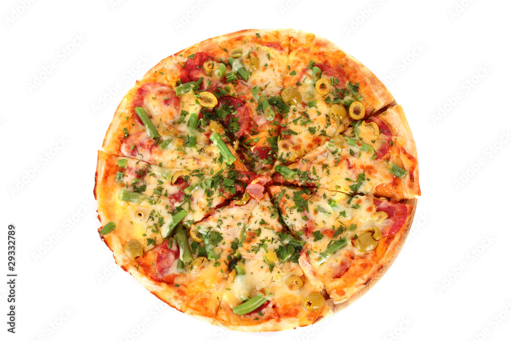 Pizza isolated on white