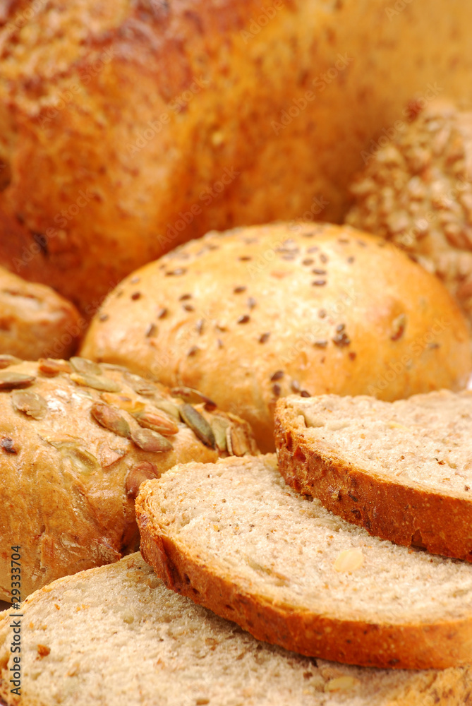 Composition with bread and rolls