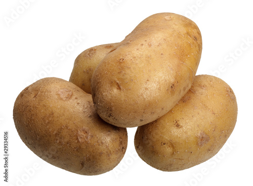 Potatoes, isolated