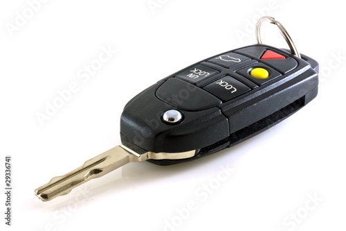 Car Key Isolated on White Background