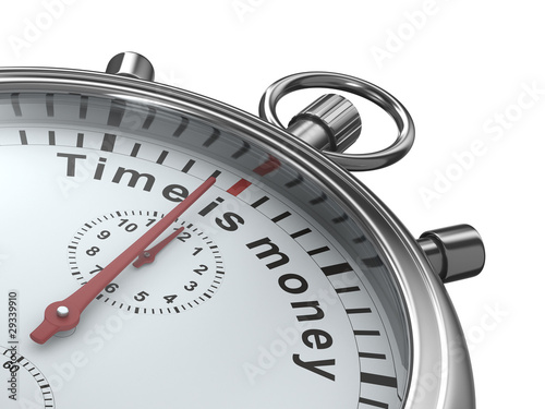 Time is money. Stopwatch on...