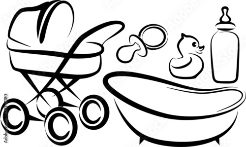 set of baby items