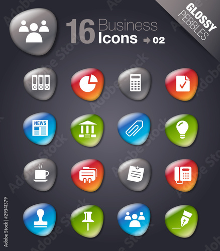 Glossy Pebbles - Office and Business icons 02