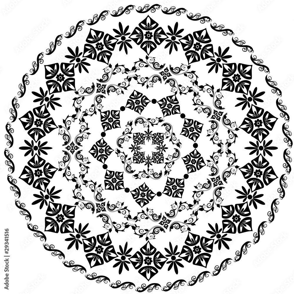 Fototapeta premium abstract circular pattern of arabesques