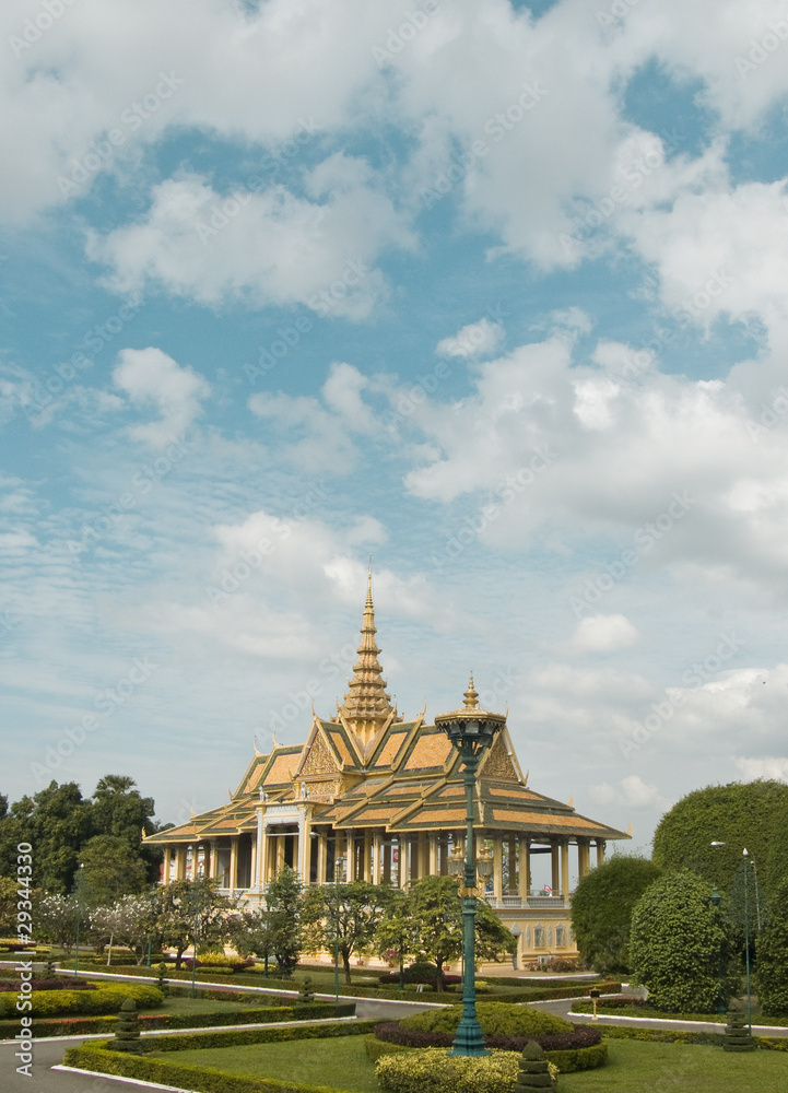 Naklejka premium Königspalast & Silberpagode in Phnom Penh