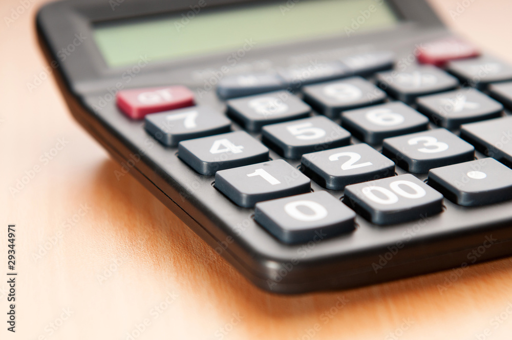 Business concept with accounting calculator Business concept with accounting calculator