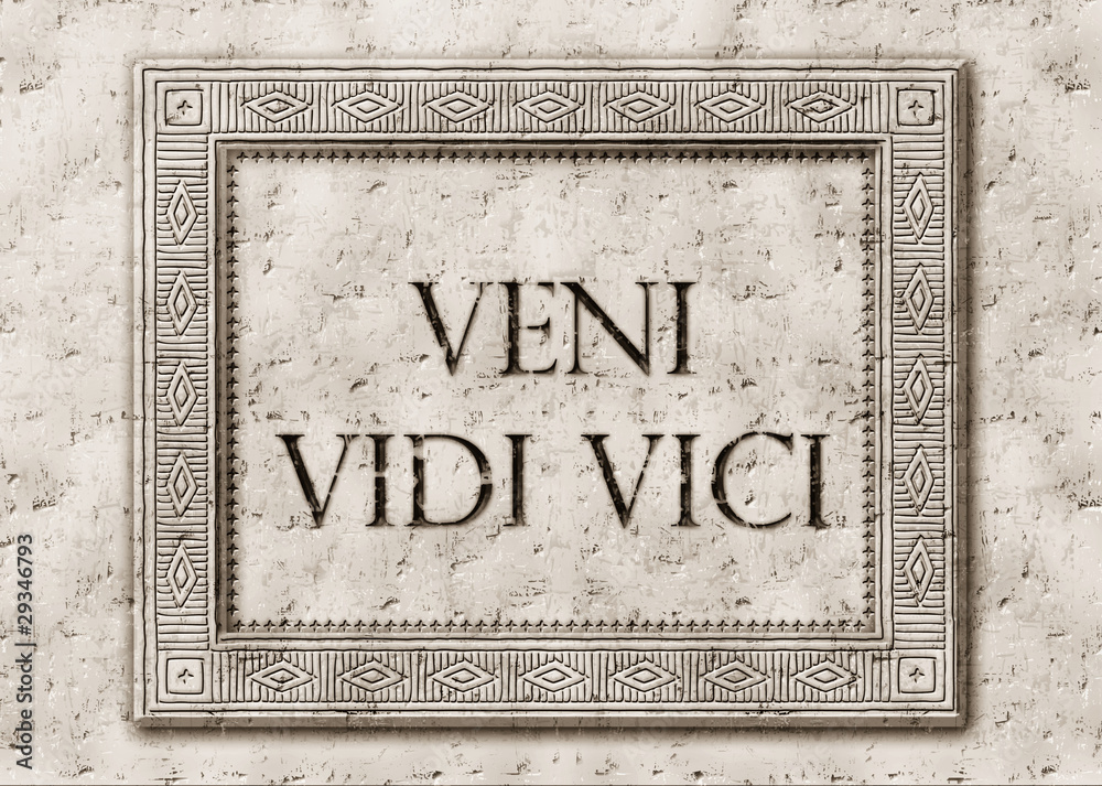 113 Veni Vidi Vici Images, Stock Photos, 3D objects, & Vectors