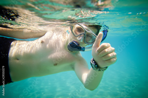 Snorkeler. Red sea