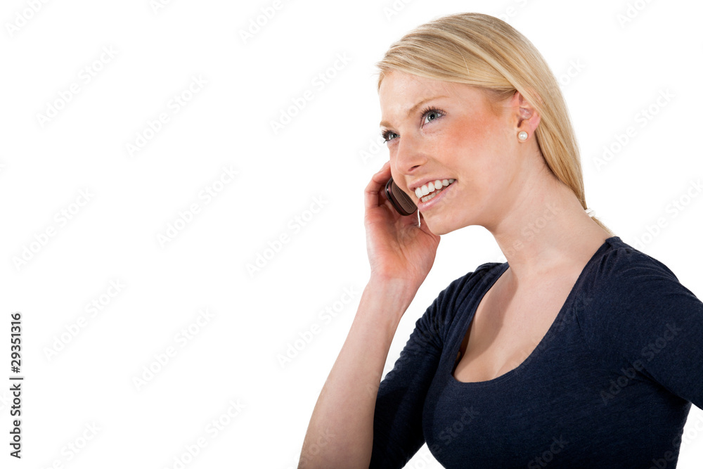 attraktive Studentin telefoniert mit Handy attraktive Studentin telefoniert mit Handy