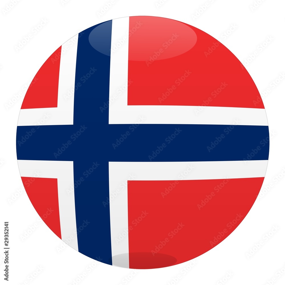 Fototapeta premium boule norvège norway ball drapeau flag