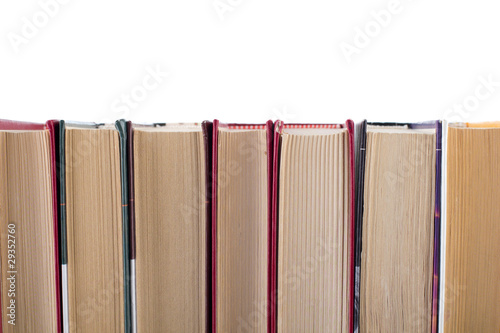 Old books on white background. Isolated.