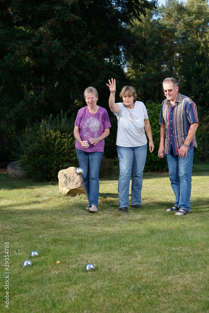 Obraz premium Boule Spiel im Garten