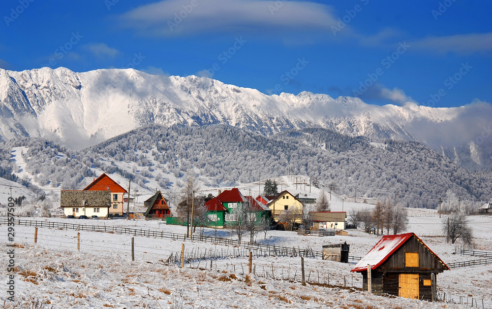 Winter landmark in Romania