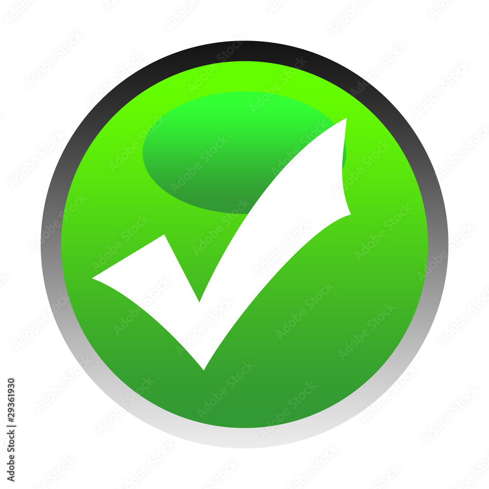 Green tick mark button Green tick mark button