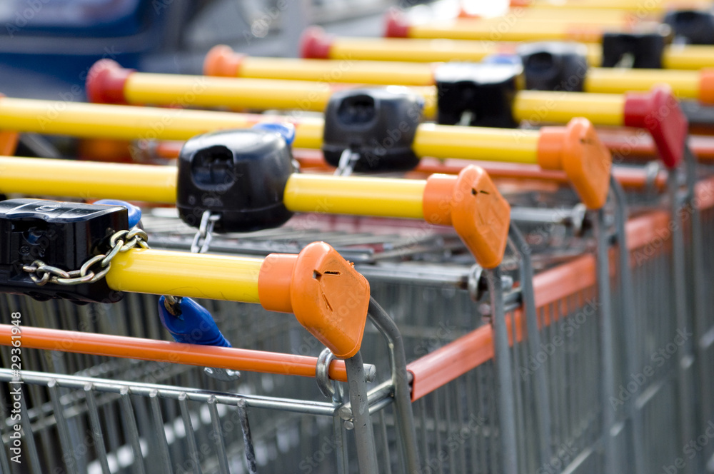Chariots au Supermarché Consommation Chariots au Supermarché Consommation