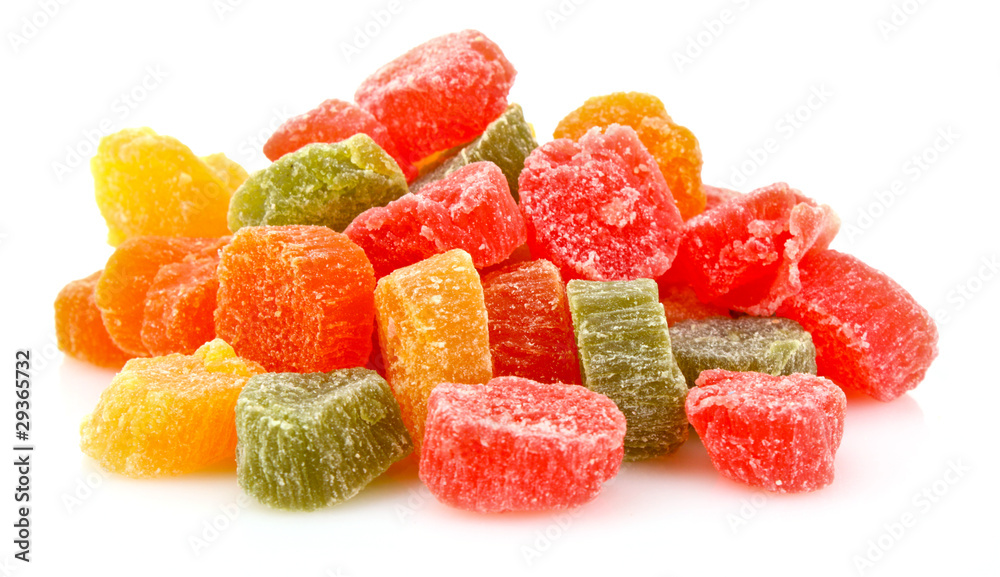 Fruit candy isolated on white Fruit candy isolated on white