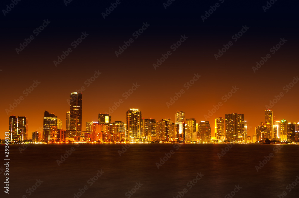 Fototapeta premium Miami Skyline at night