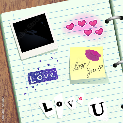Valentine scrapbook with frame for Your picture